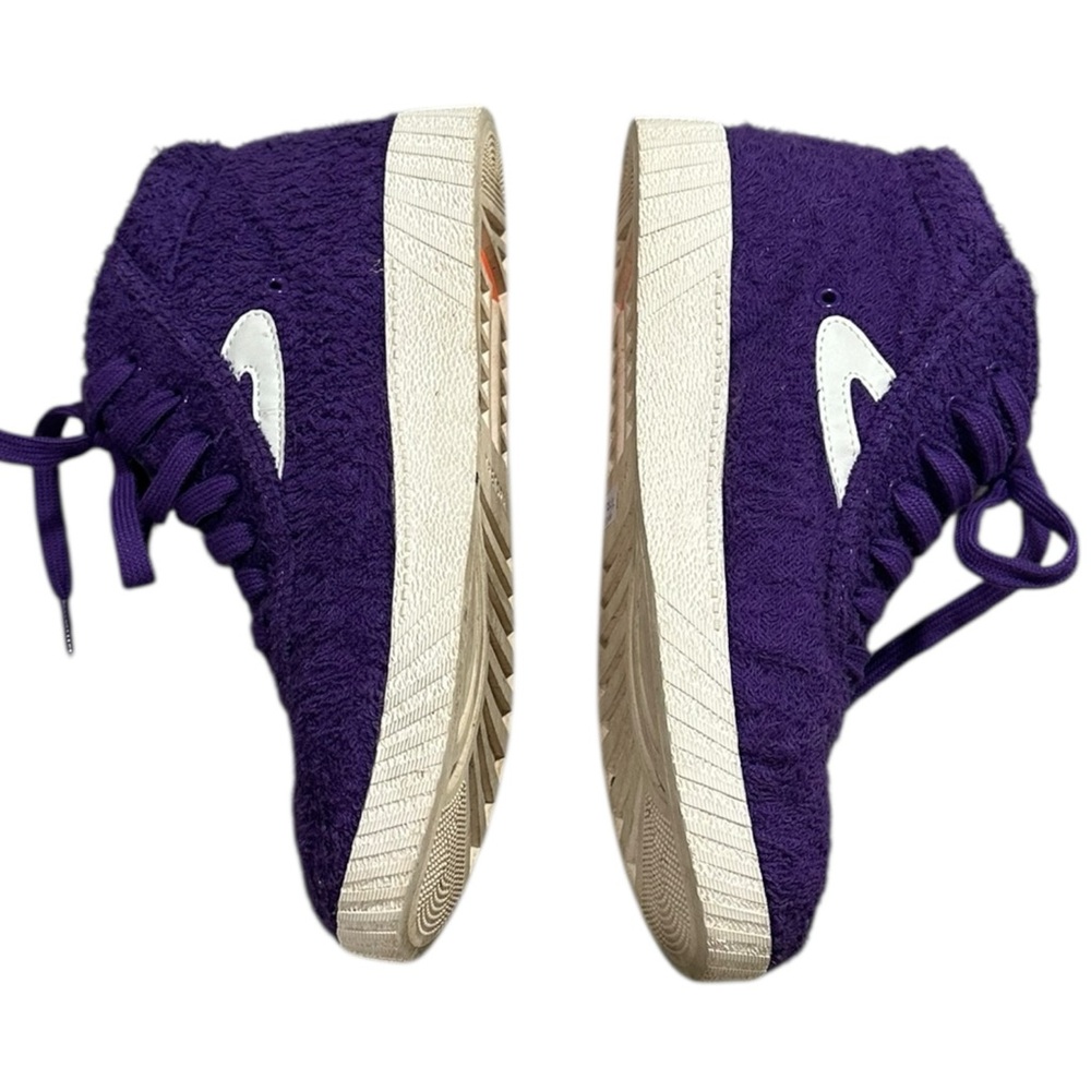 Tretorn x Andre 3000 Nylite High Sneakers in Purple Terry Cloth - Picture 5 of 5